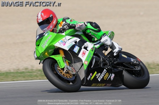 2009-09-26 Imola 2813 Tamburello - Superbike - Free Practice - Luca Scassa - Kawasaki ZX 10R